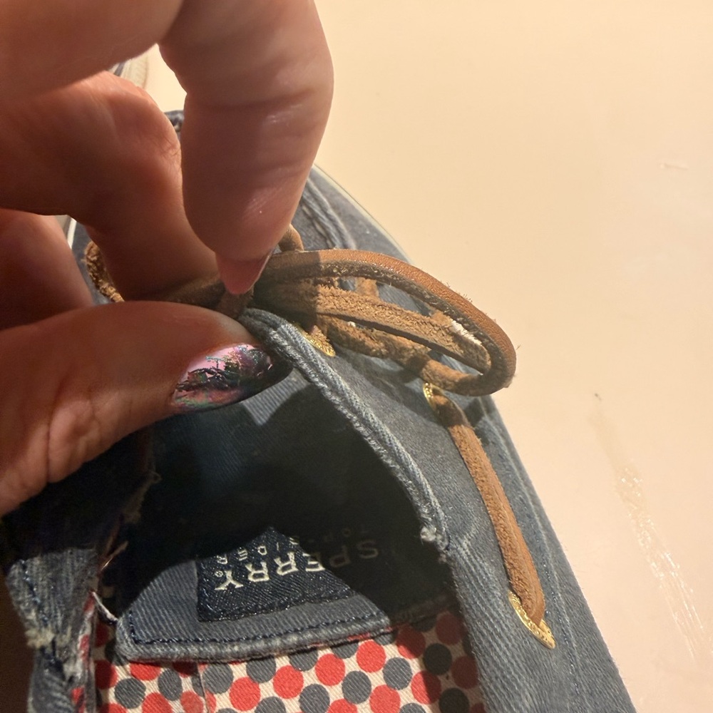 Sperry Top-Sider Blue Canvas Boat Shoes Women’s 6.5 - Picture 7 of 11